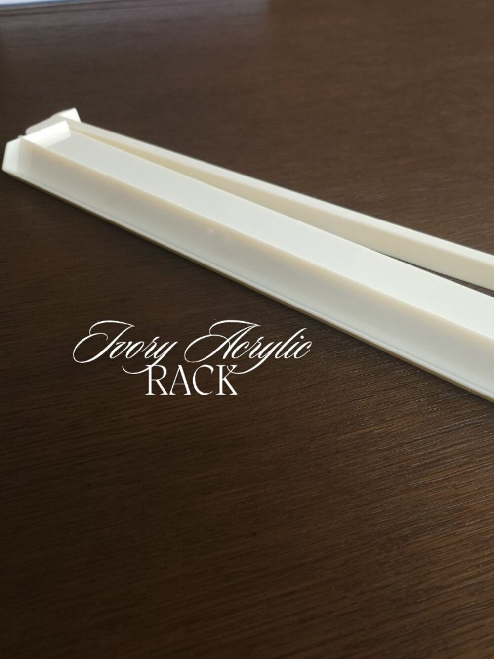 Ivory Acrylic Mah Jongg Racks with Pushers – 18.5" (Set of 4)